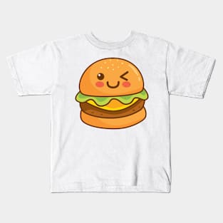 Kawaii Hamburger Kids T-Shirt